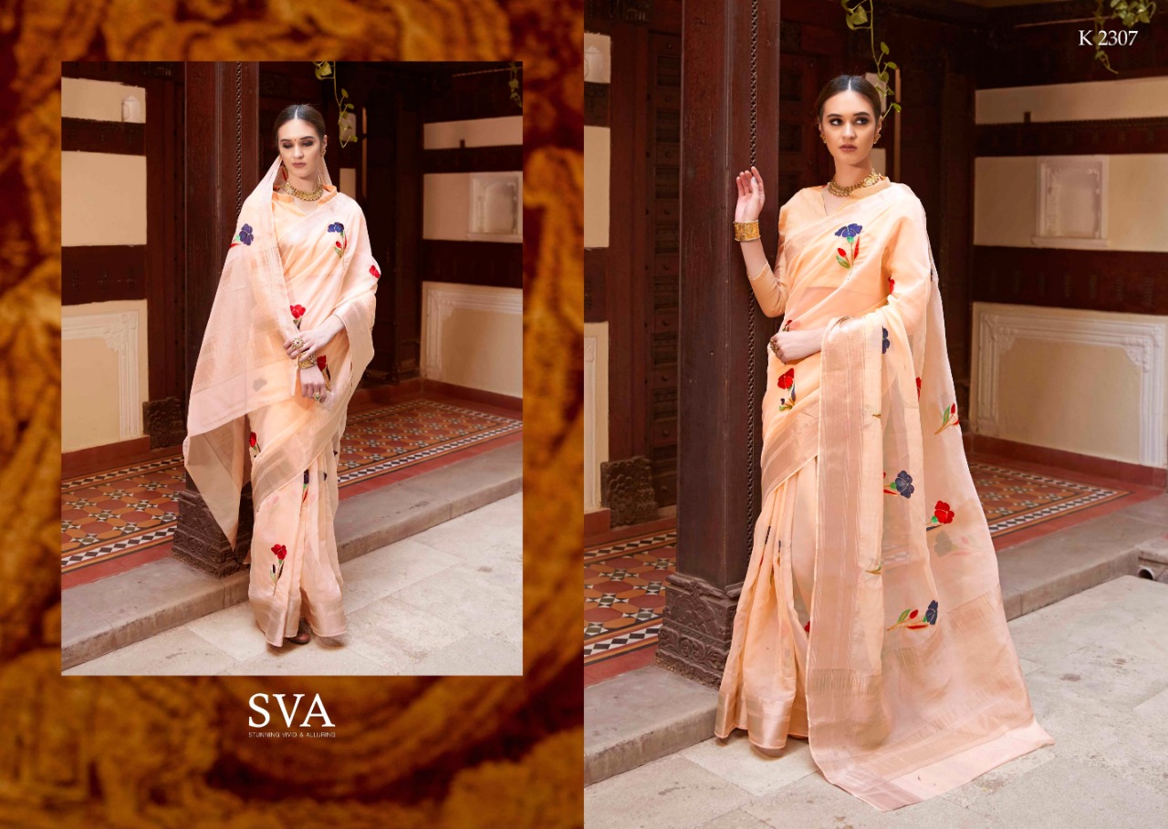 Saahitya By Sva 2301 To 2308 Series Indian Traditional Wear Collection Beautiful Stylish Fancy Colorful Party Wear & Occasional Wear Pure Organza Embroidered Sarees At Wholesale Price