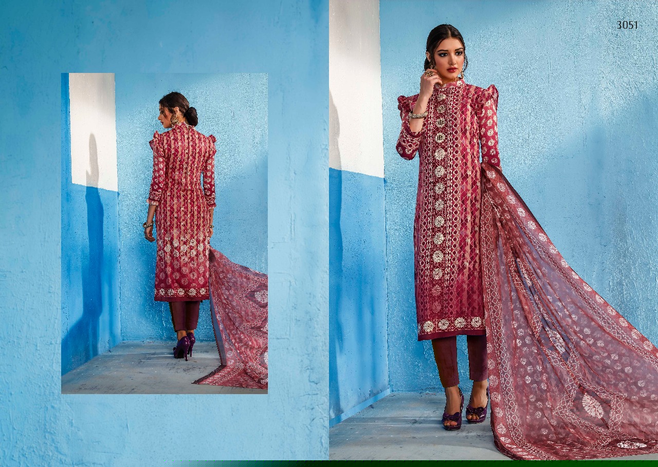 Sabhya By Labdhi 3051 To 3060 Series Beautiful Collection Suits Stylish Fancy Colorful Party Wear & Ethnic Wear Jam Satin Printed Dresses At Wholesale Price