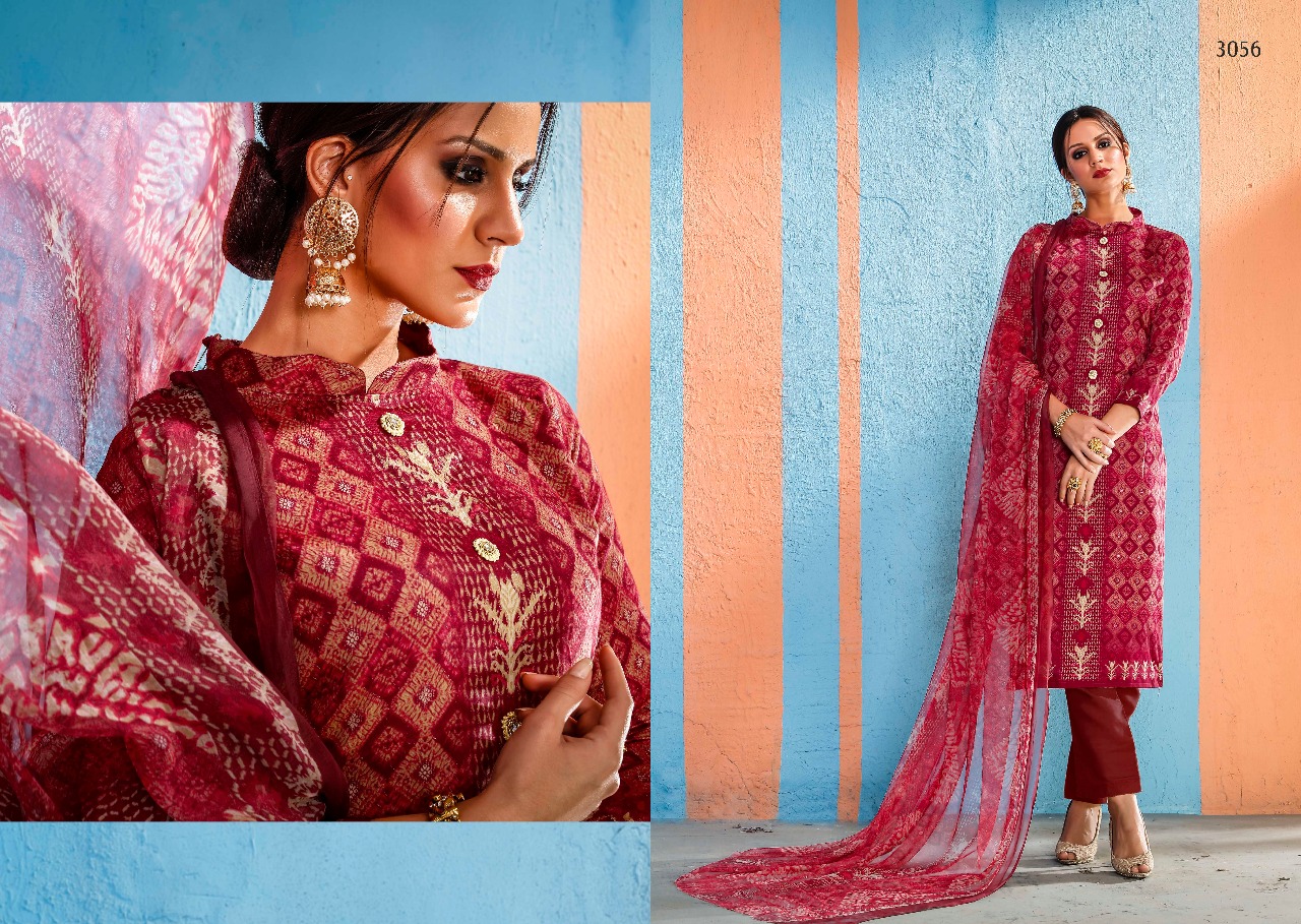 Sabhya By Labdhi 3051 To 3060 Series Beautiful Collection Suits Stylish Fancy Colorful Party Wear & Ethnic Wear Jam Satin Printed Dresses At Wholesale Price