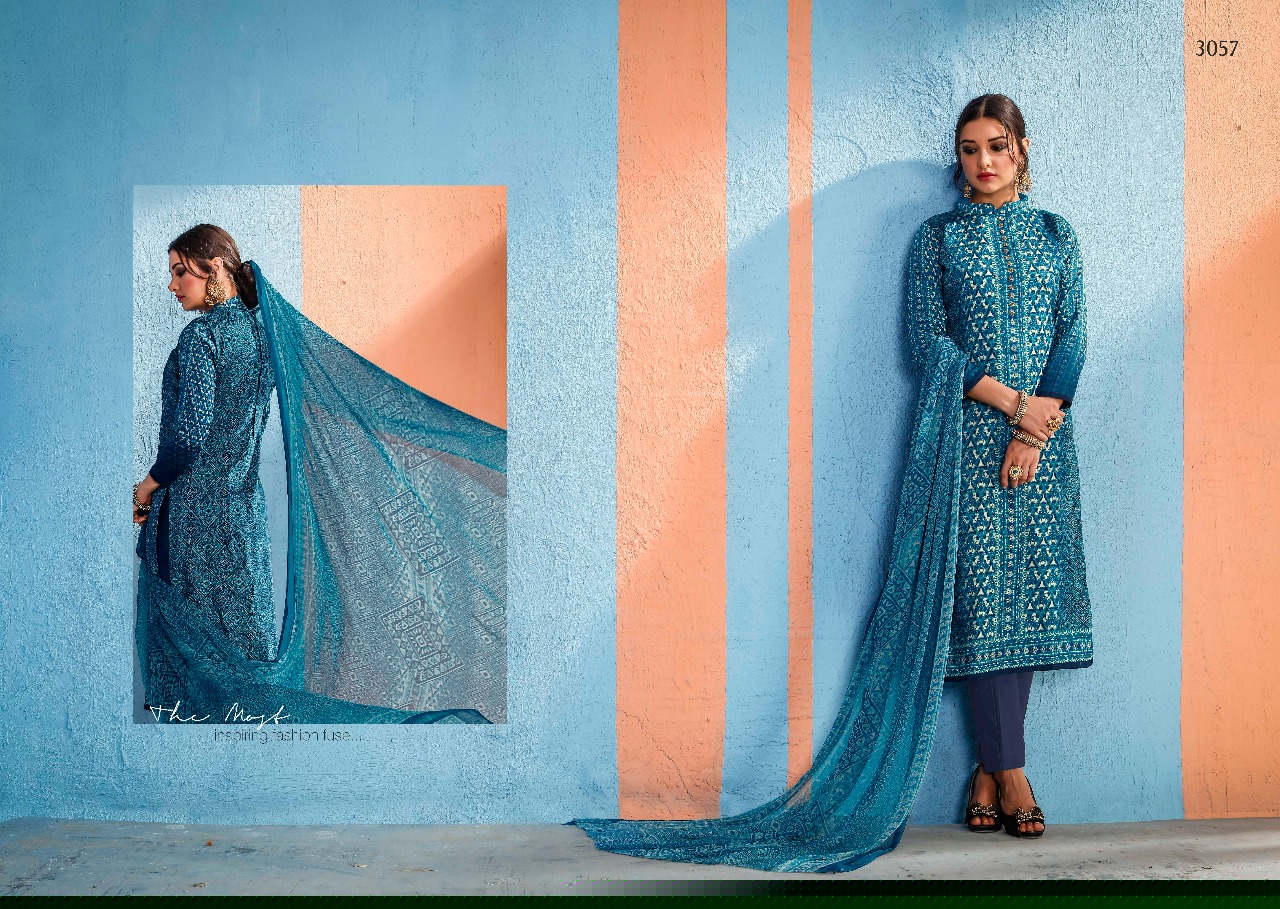 Sabhya By Labdhi 3051 To 3060 Series Beautiful Collection Suits Stylish Fancy Colorful Party Wear & Ethnic Wear Jam Satin Printed Dresses At Wholesale Price