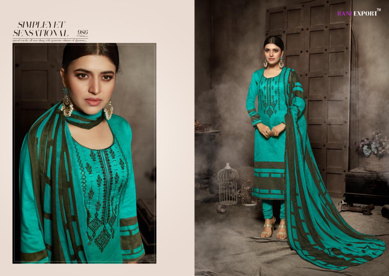 Sabnam Vol-4 By Rani Export 984 To 991 Series Designer Suits Colorful Stylish Fancy Beautiful Collection Casual Wear & Ethnic Wear Pure Jam Cotton Print With Embroidery Dresses At Wholesale Price