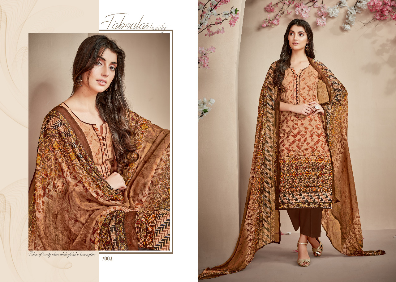 Sabrina By Shri Vijay 7001 To 7008 Series Beautiful Suits Stylish Colorful Fancy Casual Wear & Ethnic Wear Pure Cambric Cotton Printed Dresses At Wholesale Price