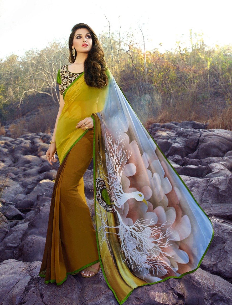 Sabya By Sanskar Tex Print Indian Traditional Wear Collection Beautiful Stylish Fancy Colorful Party Wear & Occasional Wear Georgette Printed Sarees At Wholesale Price