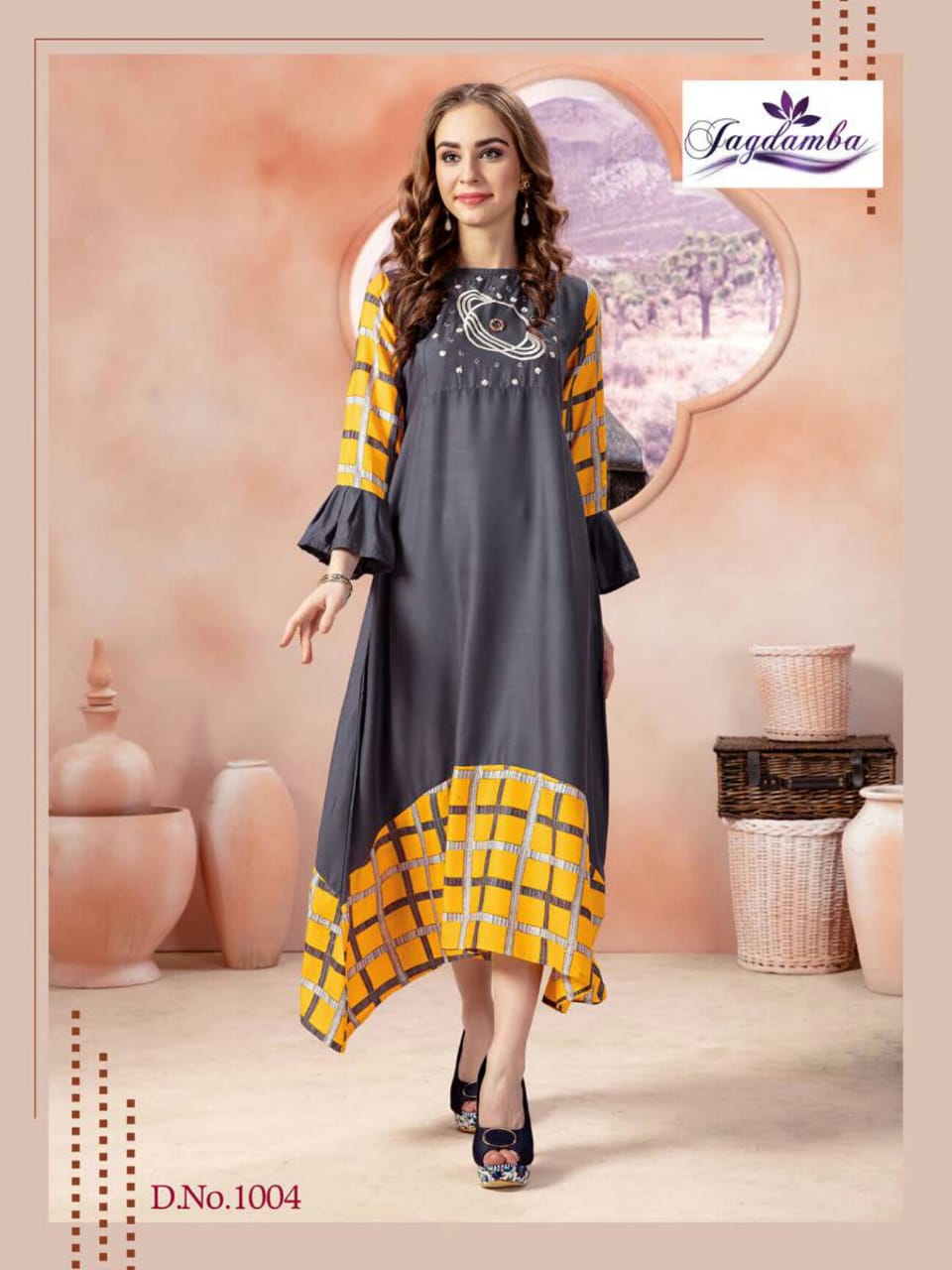 Saffronn By Jagdamba 1001 To 1008 Series Stylish Fancy Beautiful Colorful Casual Wear & Ethnic Wear Rayon Printed Kurtis At Wholesale Price