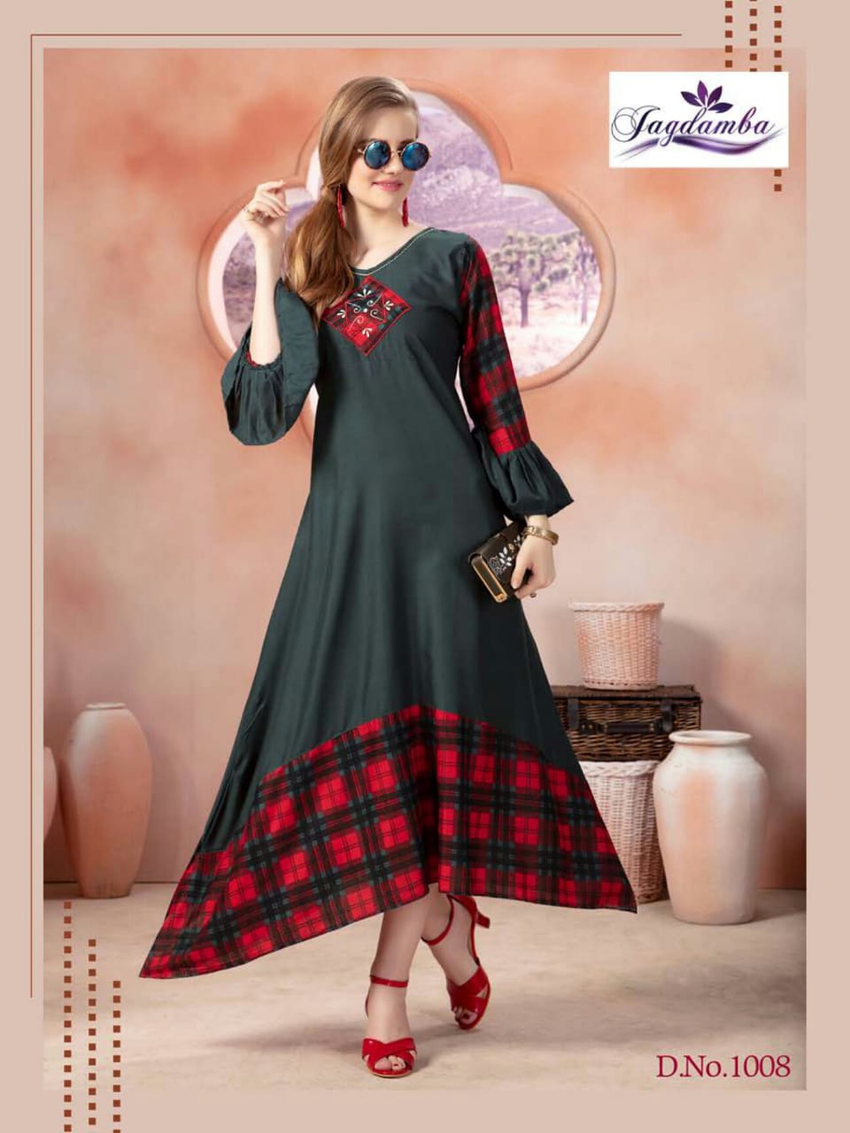 Saffronn By Jagdamba 1001 To 1008 Series Stylish Fancy Beautiful Colorful Casual Wear & Ethnic Wear Rayon Printed Kurtis At Wholesale Price