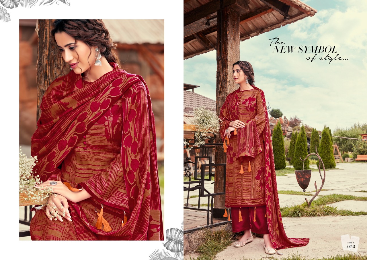 Safina By I.b Nx 3813 To 3820 Series Beautiful Stylish Fancy Colorful Casual & Party Wear & Ethnic Wear Pure Pashmina Printed With Embroidery Dresses At Wholesale Price
