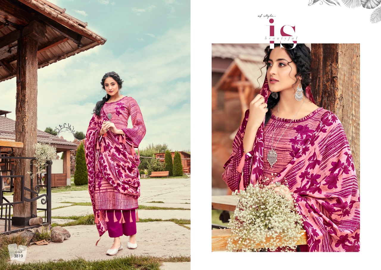Safina By I.b Nx 3813 To 3820 Series Beautiful Stylish Fancy Colorful Casual & Party Wear & Ethnic Wear Pure Pashmina Printed With Embroidery Dresses At Wholesale Price