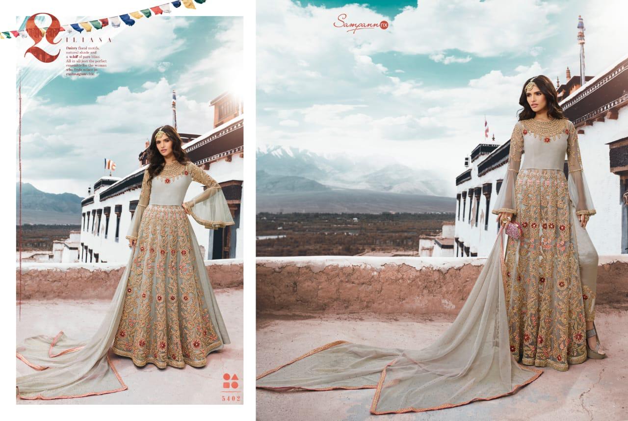 Saga Vol-4 By Sampann Nx 5401 To 5408 Series Anarkali Designer Beautiful Suits Colorful Stylish Fancy Casual Wear & Ethnic Wear Net/tafeta Dresses At Wholesale Price