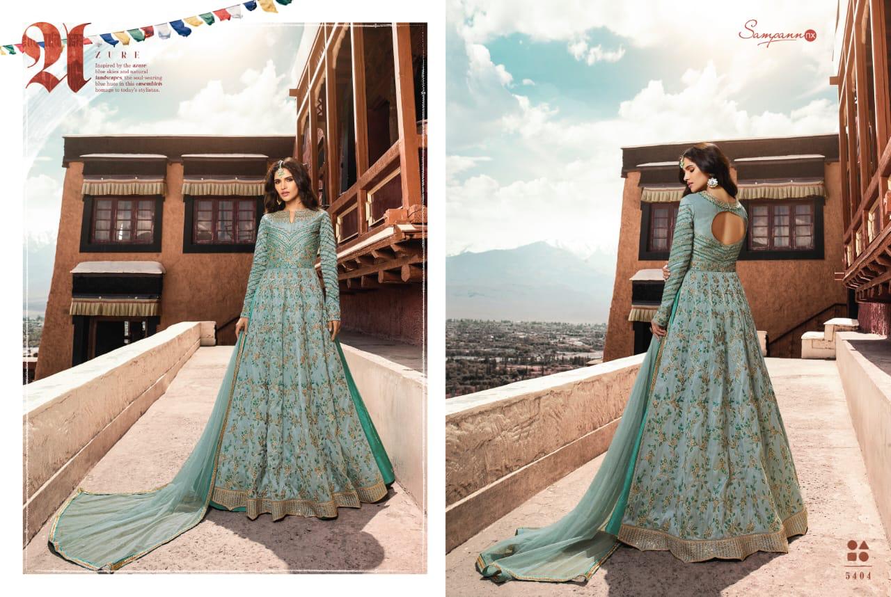 Saga Vol-4 By Sampann Nx 5401 To 5408 Series Anarkali Designer Beautiful Suits Colorful Stylish Fancy Casual Wear & Ethnic Wear Net/tafeta Dresses At Wholesale Price