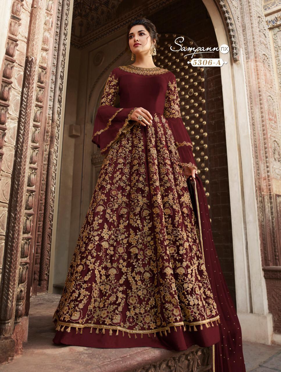 Saga New Colours By Sampann Nx Anarkali Designer Beautiful Suits Colorful Stylish Fancy Casual Wear & Ethnic Wear Net/tafeta Dresses At Wholesale Price
