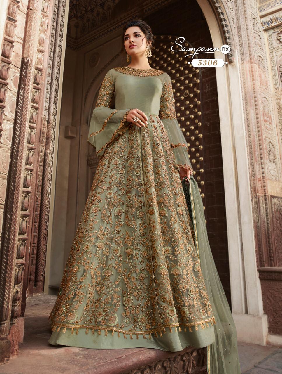 Saga New Colours By Sampann Nx Anarkali Designer Beautiful Suits Colorful Stylish Fancy Casual Wear & Ethnic Wear Net/tafeta Dresses At Wholesale Price