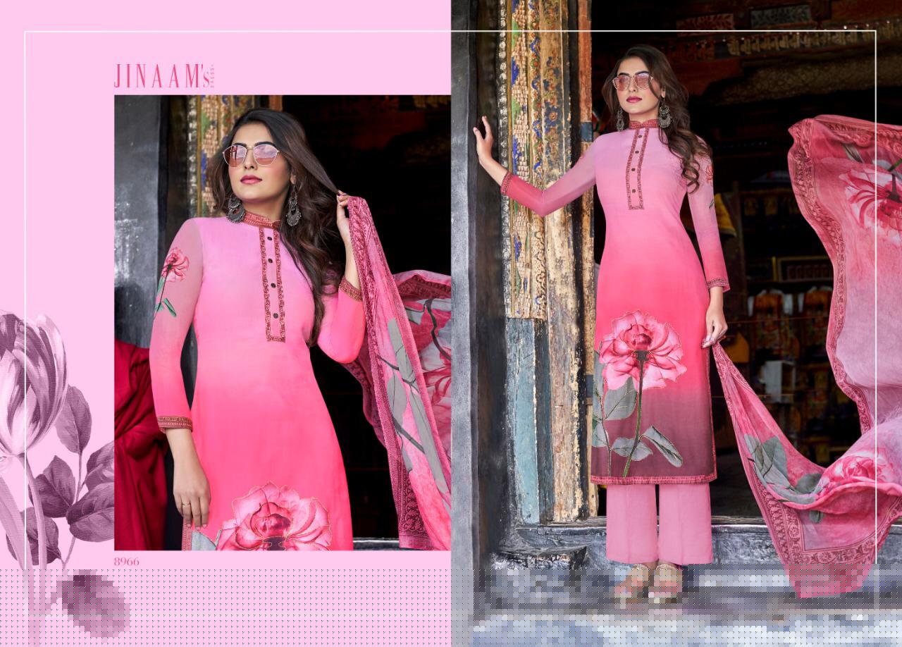 Sakeena By Jinaam Dresses 8966 To 8971 Series Suits Beautiful Stylish Fancy Colorful Designer Party Wear & Ethnic Wear Cotton Silk Digital Printed Dresses At Wholesale Price