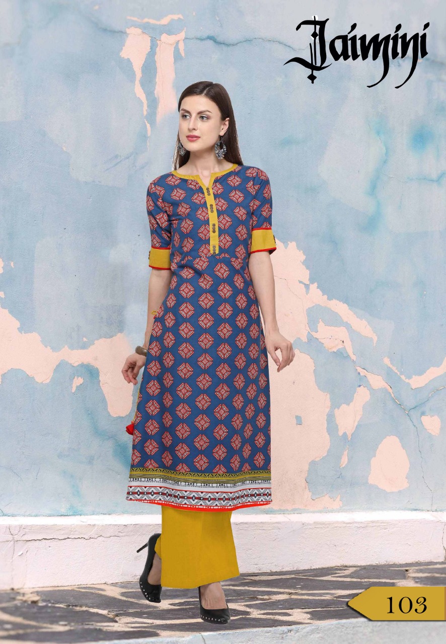 Sakhi Vol-1 By Jaimini 101 To 104 Series Stylish Fancy Beautiful Colorful Casual Wear & Ethnic Wear Cotton Rayon Printed Kurtis At Wholesale Price