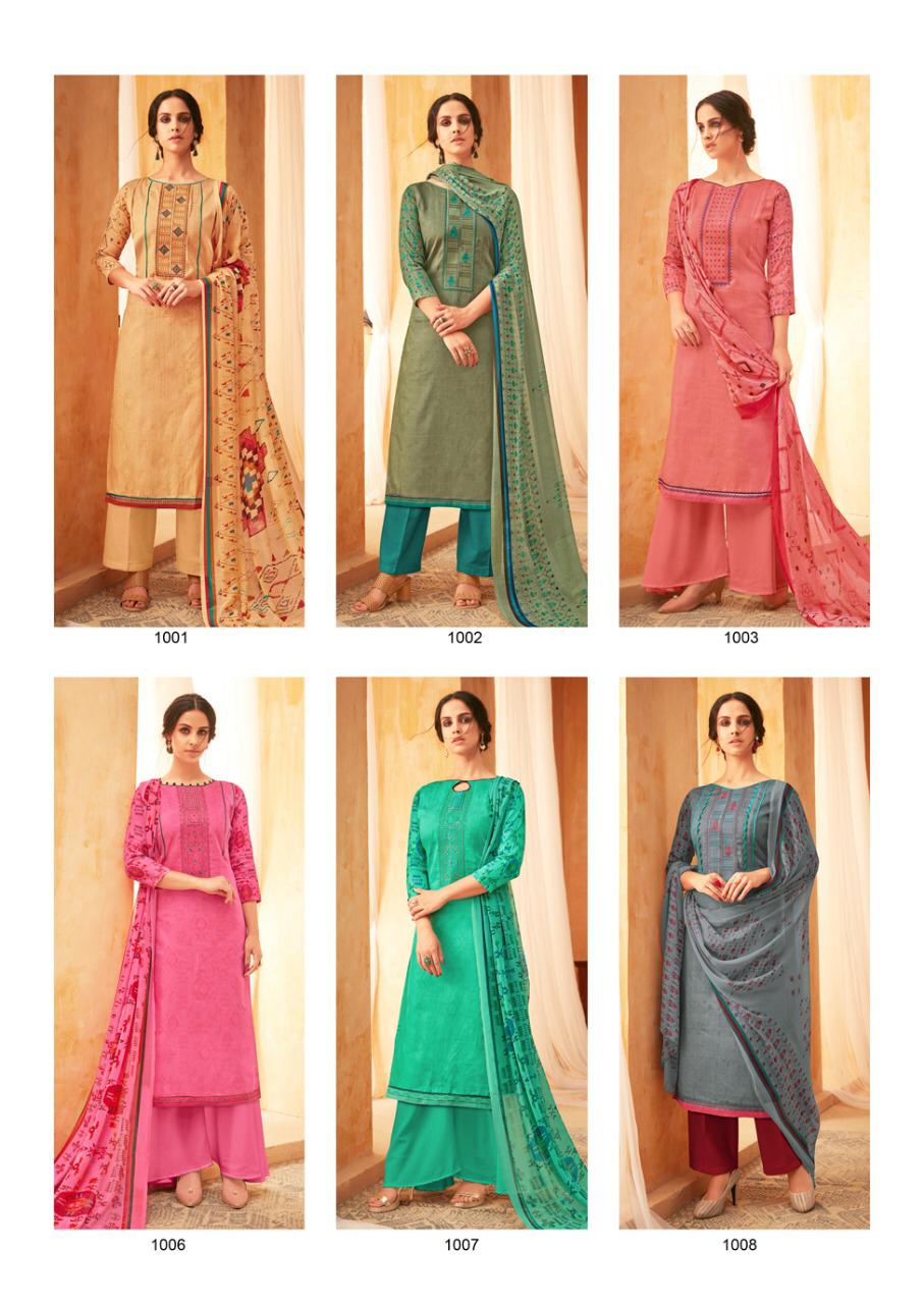 Sakhiya By Sunrise Creation 1001 To 1010 Series Beautiful Suits Colorful Stylish Fancy Colorful Casual Wear & Ethnic Wear Jam Satin Embroidery Work Dresses At Wholesale Price