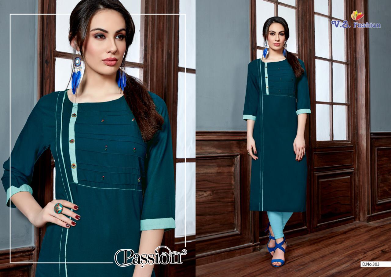 Sakshi Vol-1 By V S Fashions 301 To 306 Series Beautiful Colorful Stylish Fancy Party Wear & Occasional Wear & Ready To Wear Rayon Printed Kurtis At Wholesale Price