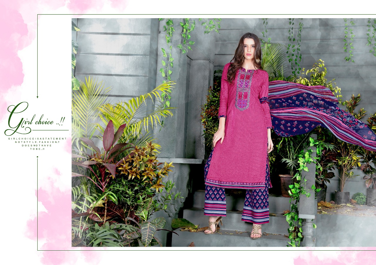 Sakshi Vol-2 By Kalyan Prints 213 To 220 Series Beautiful Stylish Fancy Colorful Ethnic Wear Collection Casual Wear Cambric Cotton Printed & Embroidered Dresses At Wholesale Price