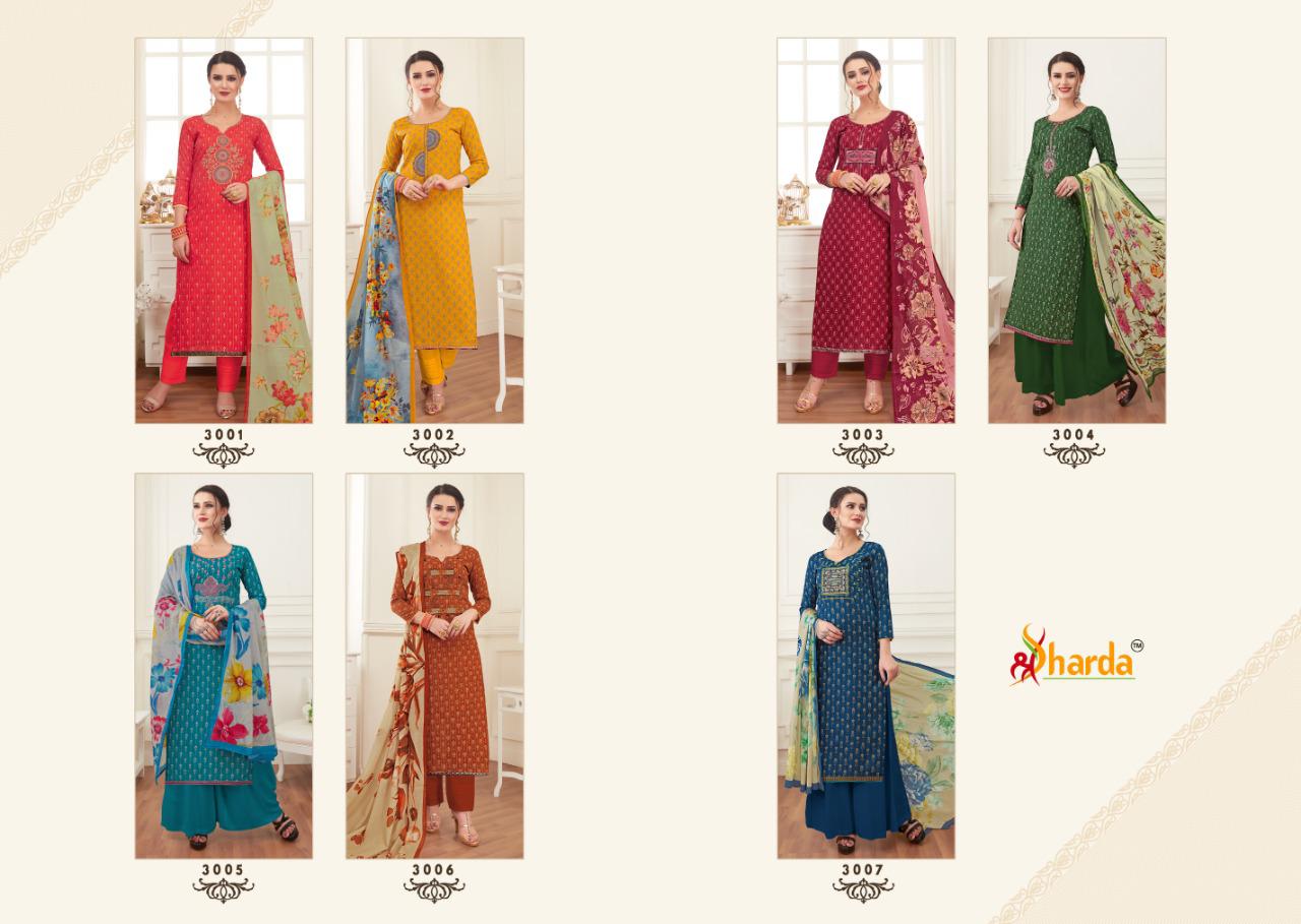 Sakshi By Sharda 3001 To 3007 Series Beautiful Suits Stylish Fancy Colorful Casual Wear & Ethnic Wear Pure Lawn Cotton Digital Printed Dresses At Wholesale Price