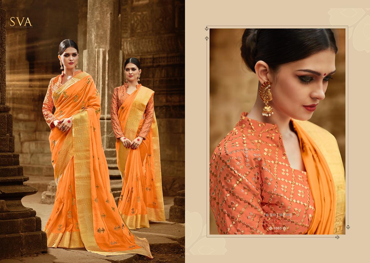 Sakshi By Sva 1001 To 1006 Series Designer Indian Traditional Wear Collection Beautiful Stylish Fancy Colorful Party Wear & Occasional Wear Viscose Sarees At Wholesale Price