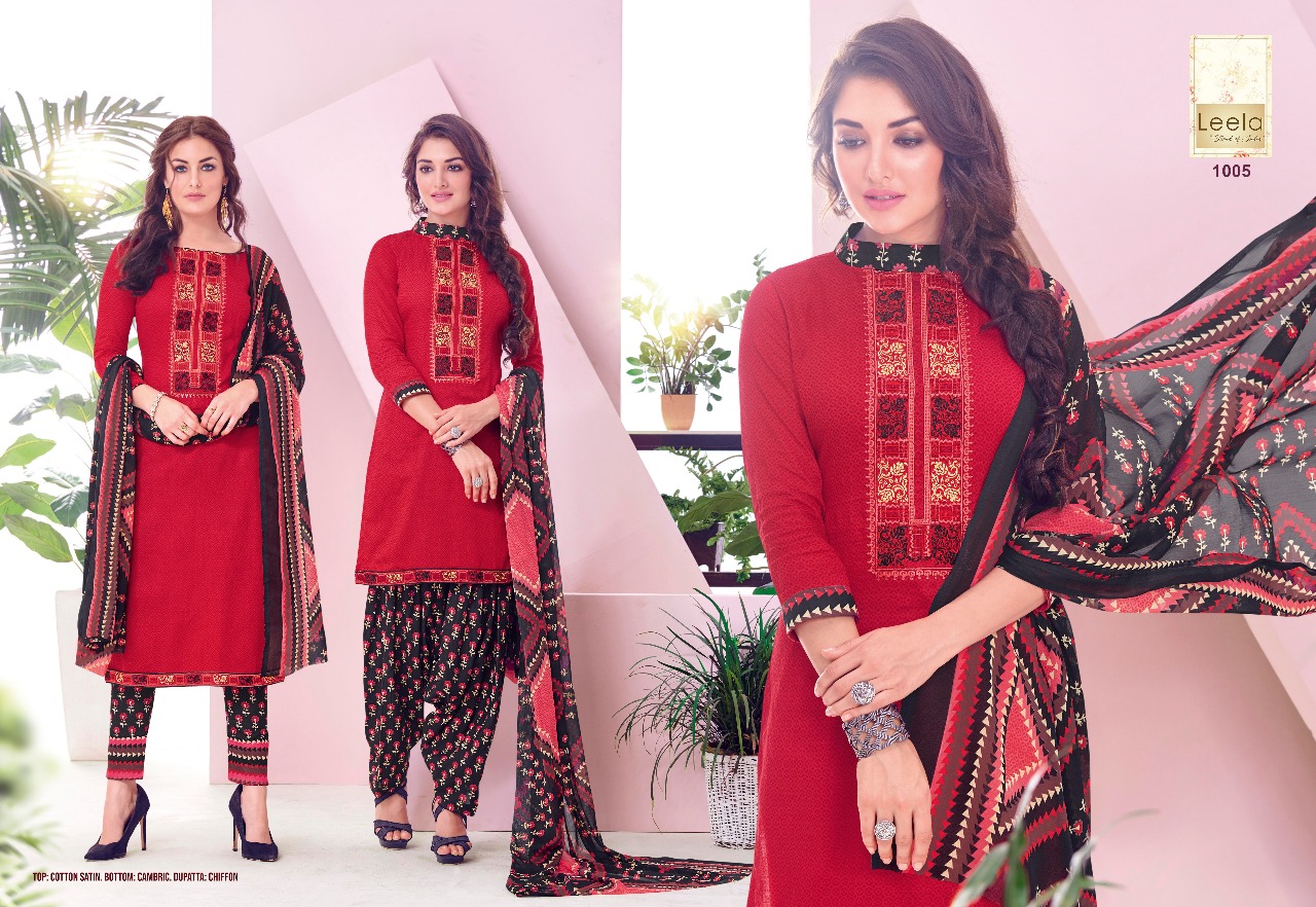 Saloni By Leela 1001 To 1006 Series Beautiful Stylish Fancy Colorful Casual Wear & Ethnic Wear Cotton Satin Printed Dresses At Wholesale Price