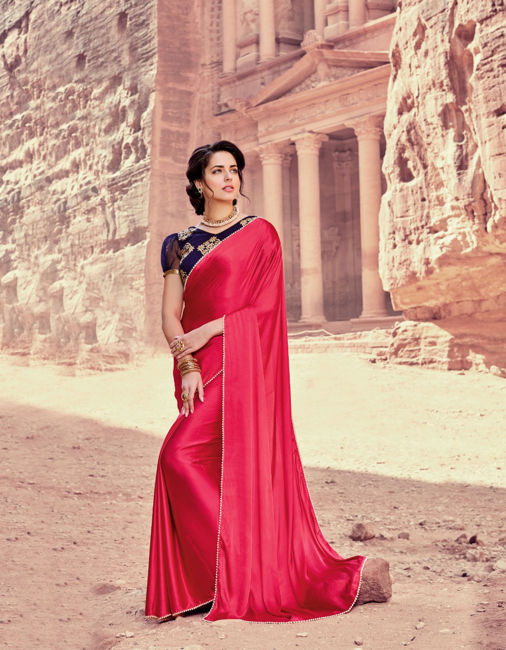 Saloni By Sanskar Sarees 1052 To 1064 Series Indian Traditional Wear Collection Beautiful Stylish Fancy Colorful Party Wear & Occasional Wear Satin Sarees At Wholesale Price