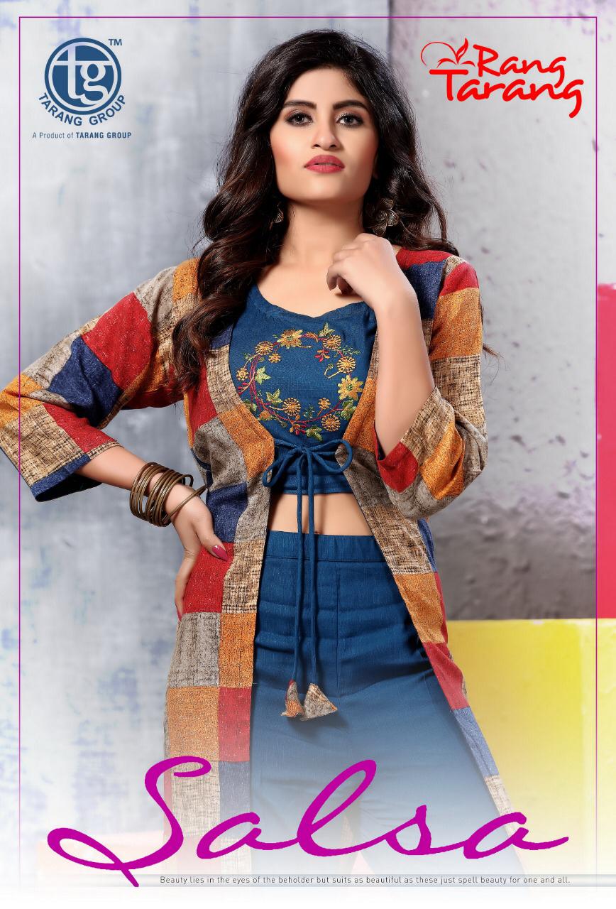 Salsa Vol-2 By Tarang 1001 To 1010 Series Stylish Fancy Beautiful Colorful Casual Wear & Ethnic Wear Rayon Printed Kurtis With Pant At Wholesale Price