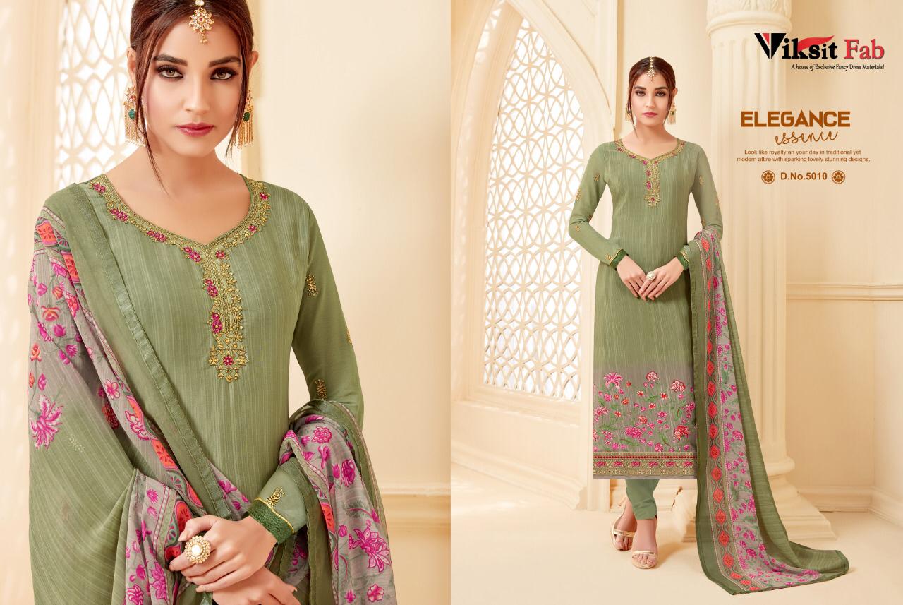 Samaira Vol-5 By Viksit Fab 5001 To 5012 Series Beautiful Suits Stylish Fancy Colorful Party Wear & Ethnic Wear Heavy French Crepe Embroidered Dresses At Wholesale Price