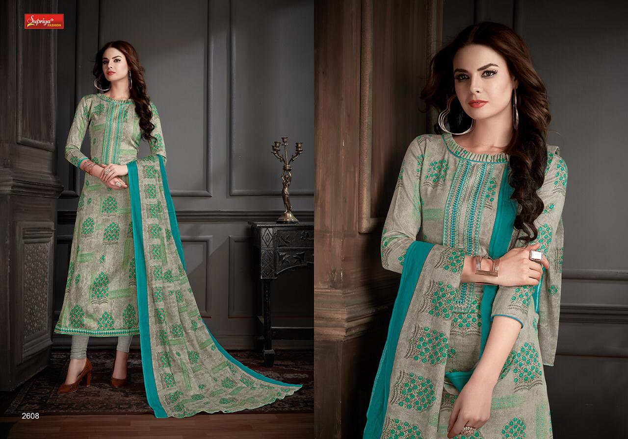 Sameera Vol-26 By Supriya Fashion 2601 To 2610 Series Beautiful Stylish Designer Printed And Embroidered Party Wear Occasional Wear Glace Cotton Printed With Embroidery Dresses At Wholesale Price
