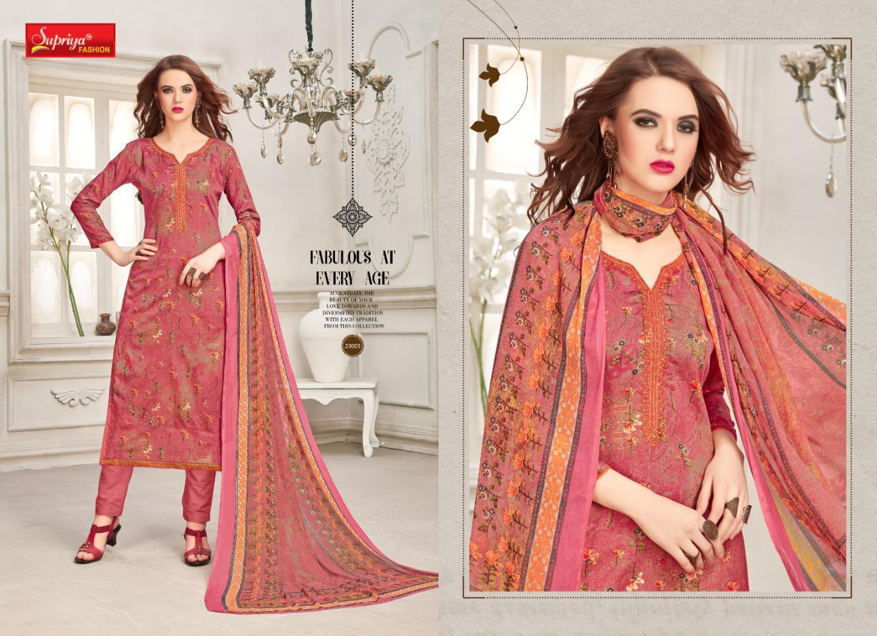 Sameera Vol-23 By Supriya Fashion 23001 To 23010 Series Beautiful Suits Stylish Fancy Colorful Party Wear & Ethnic Wear Glace Cotton With Embroidery Dresses At Wholesale Price