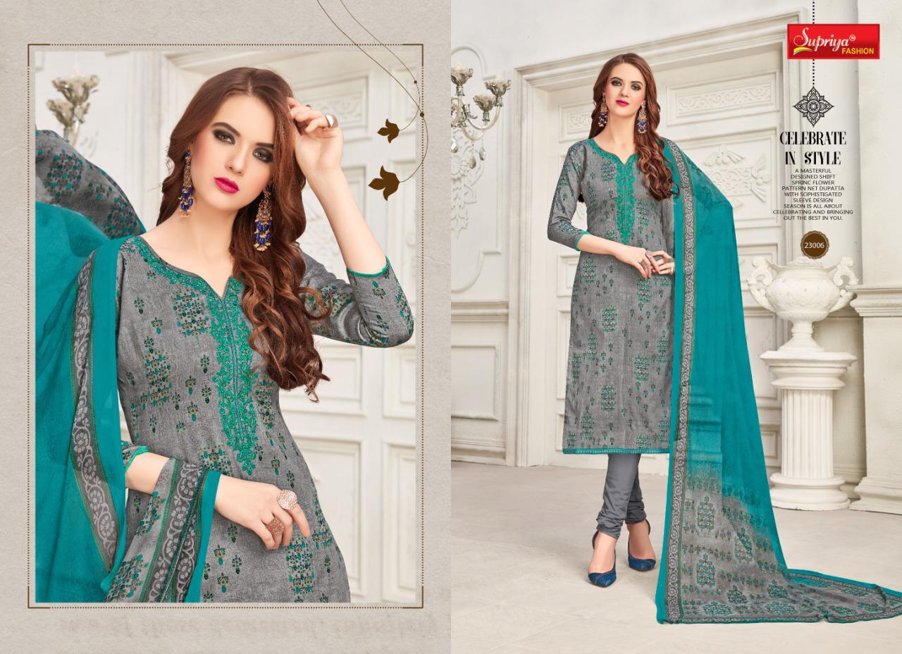 Sameera Vol-23 By Supriya Fashion 23001 To 23010 Series Beautiful Suits Stylish Fancy Colorful Party Wear & Ethnic Wear Glace Cotton With Embroidery Dresses At Wholesale Price