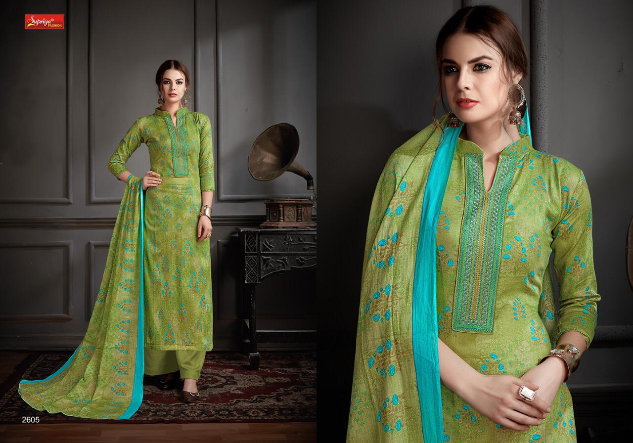 Sameera Vol-26 By Supriya Fashion 2601 To 2610 Series Beautiful Stylish Designer Printed And Embroidered Party Wear Occasional Wear Glace Cotton Printed With Embroidery Dresses At Wholesale Price