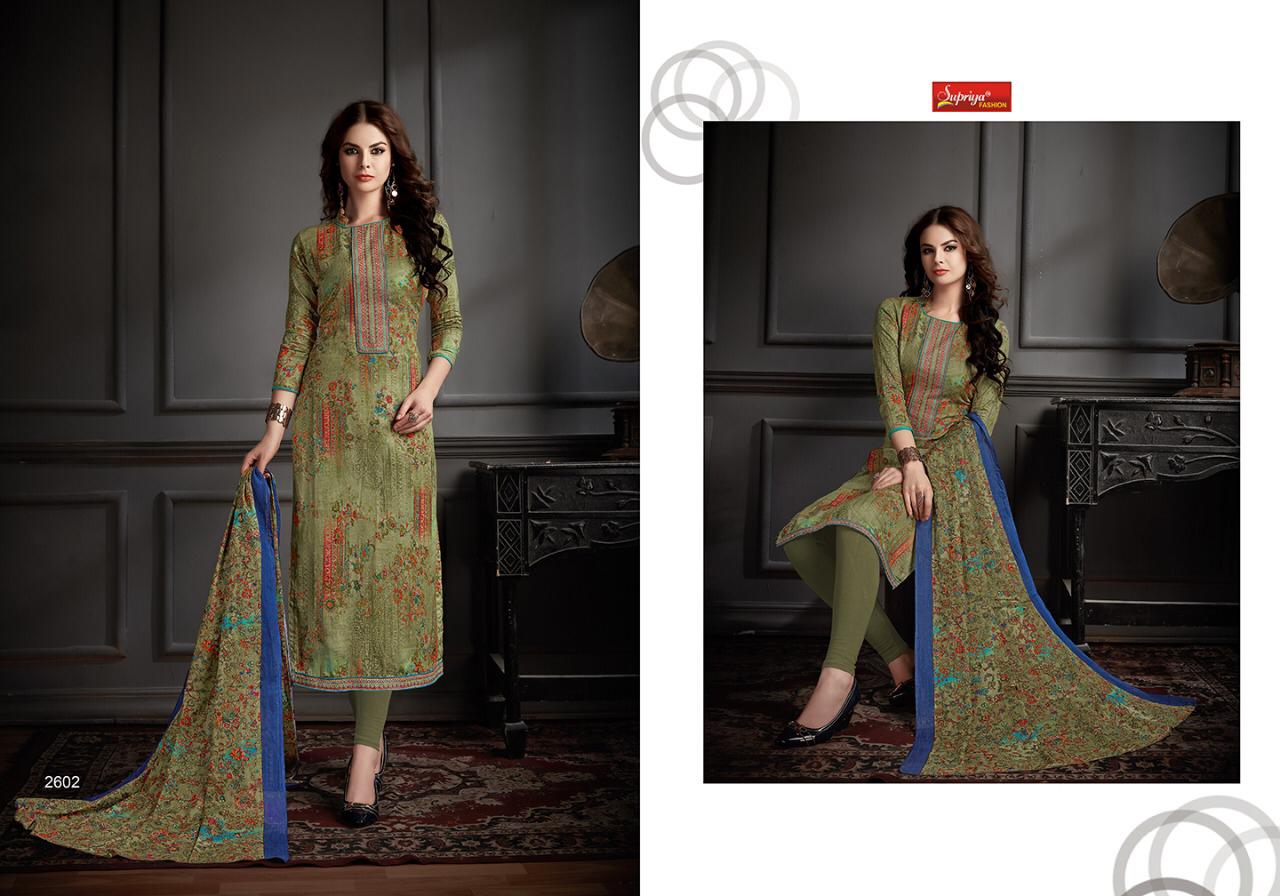 Sameera Vol-26 By Supriya Fashion 2601 To 2610 Series Beautiful Stylish Designer Printed And Embroidered Party Wear Occasional Wear Glace Cotton Printed With Embroidery Dresses At Wholesale Price