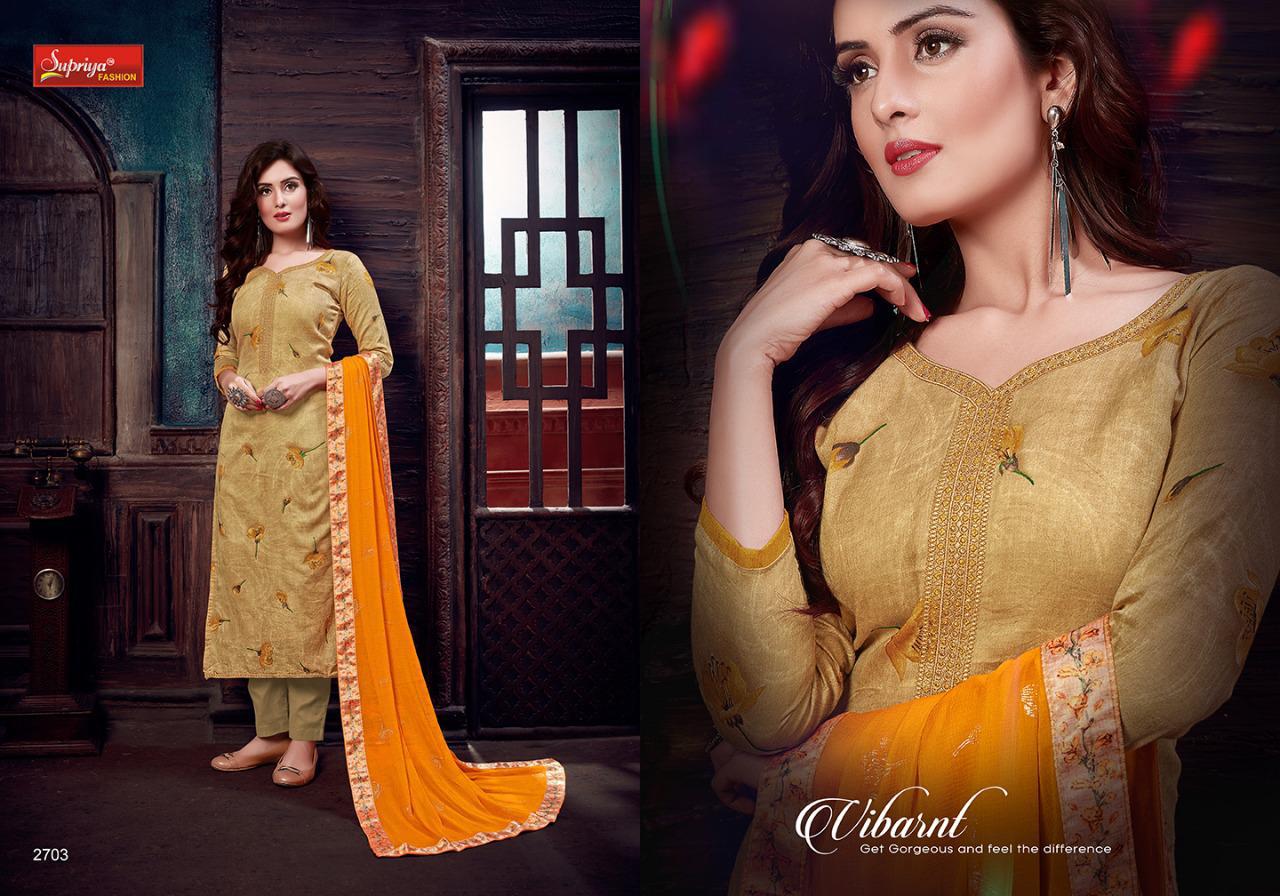 Sameera Vol-27 By Supriya Fashion 2701 To 2710 Series Beautiful Stylish Designer Printed And Embroidered Party Wear Occasional Wear Glace Cotton With Embroidery Dresses At Wholesale Price