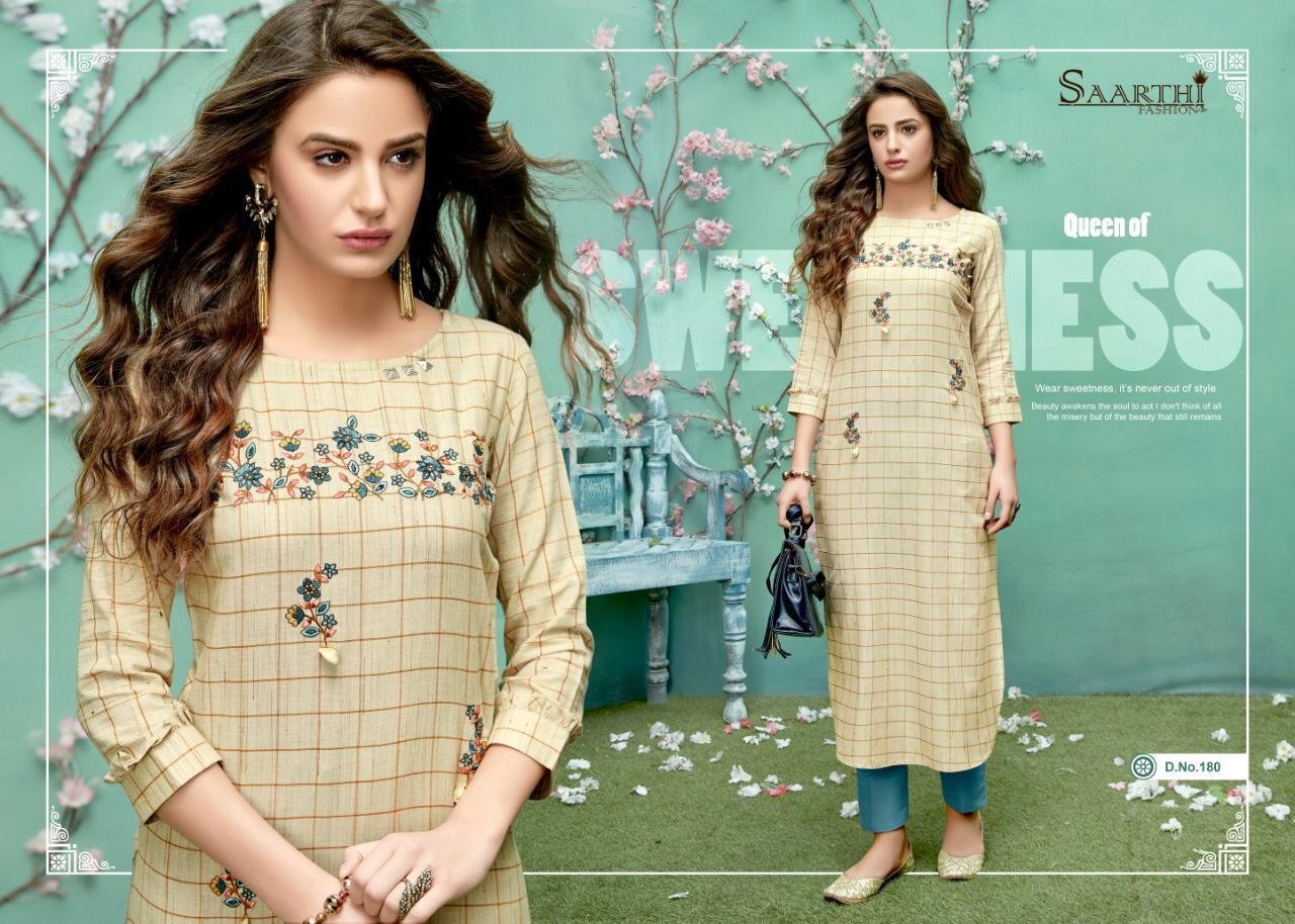 Sameera By Saarthi Fashion 178 To 182 Series Beautiful Colorful Stylish Fancy Casual Wear & Ethnic Wear & Ready To Wear Silk Slub Printed Kurtis At Wholesale Price