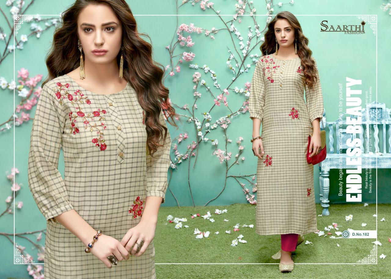 Sameera By Saarthi Fashion 178 To 182 Series Beautiful Colorful Stylish Fancy Casual Wear & Ethnic Wear & Ready To Wear Silk Slub Printed Kurtis At Wholesale Price