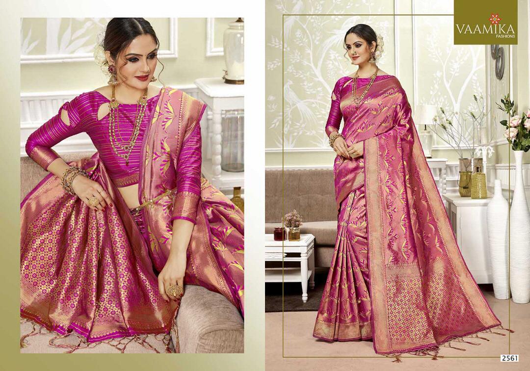 Samprada Silk By Vaamika Fashion 2561 To 2570 Series Designer Beautiful Wedding Collection Colorful Fancy Party Wear & Occasional Wear Silk Sarees At Wholesale Price