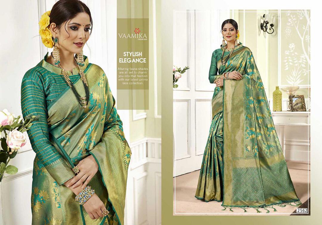 Samprada Silk By Vaamika Fashion 2561 To 2570 Series Designer Beautiful Wedding Collection Colorful Fancy Party Wear & Occasional Wear Silk Sarees At Wholesale Price