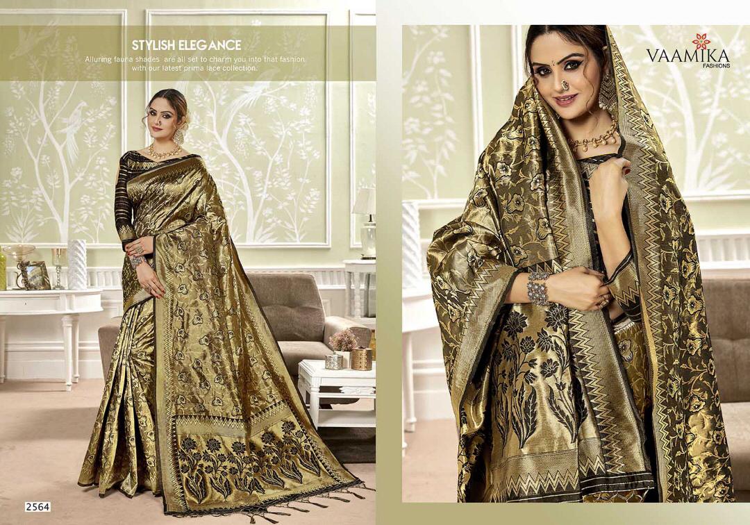 Samprada Silk By Vaamika Fashion 2561 To 2570 Series Designer Beautiful Wedding Collection Colorful Fancy Party Wear & Occasional Wear Silk Sarees At Wholesale Price