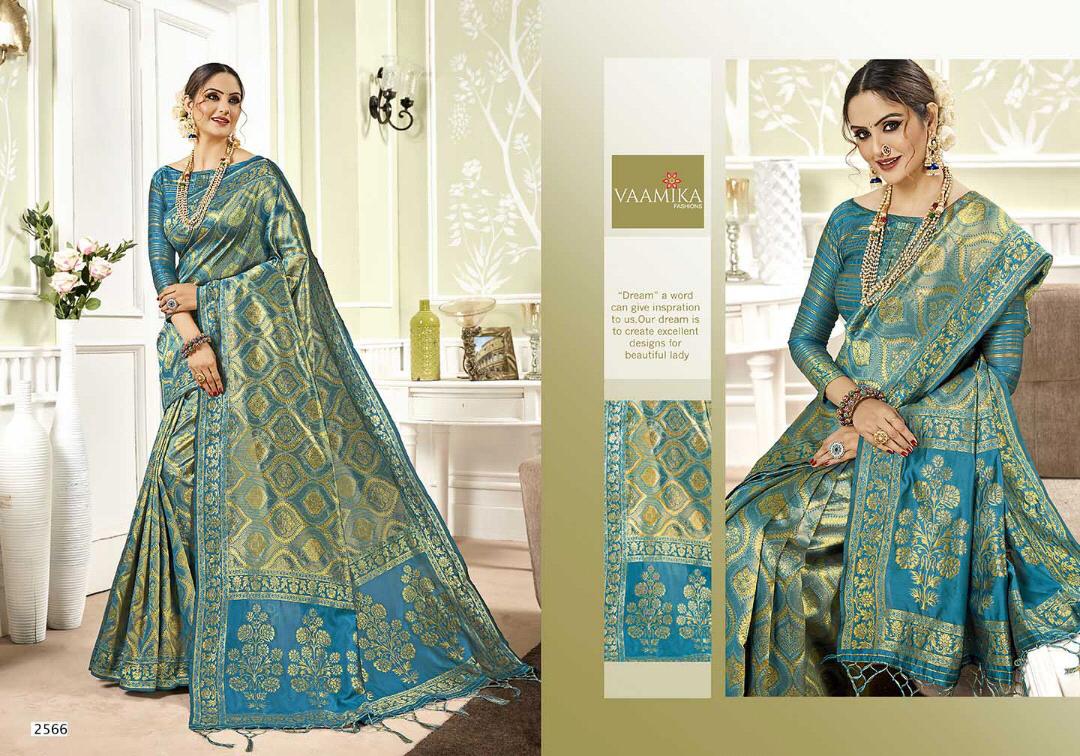 Samprada Silk By Vaamika Fashion 2561 To 2570 Series Designer Beautiful Wedding Collection Colorful Fancy Party Wear & Occasional Wear Silk Sarees At Wholesale Price