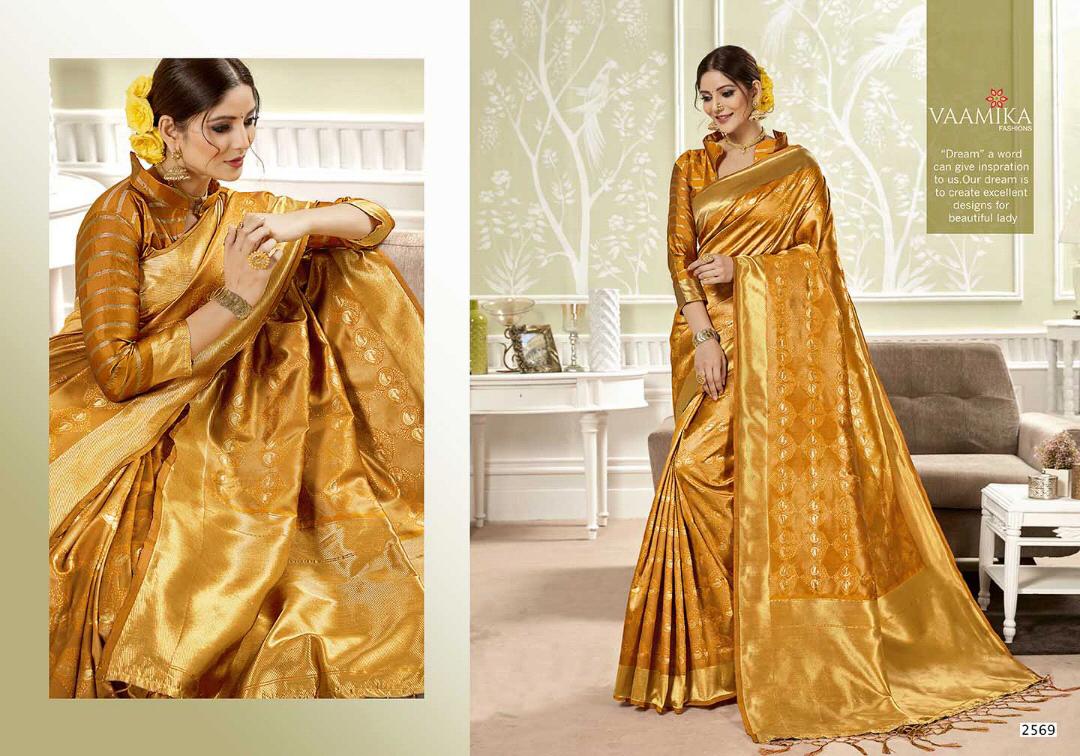 Samprada Silk By Vaamika Fashion 2561 To 2570 Series Designer Beautiful Wedding Collection Colorful Fancy Party Wear & Occasional Wear Silk Sarees At Wholesale Price