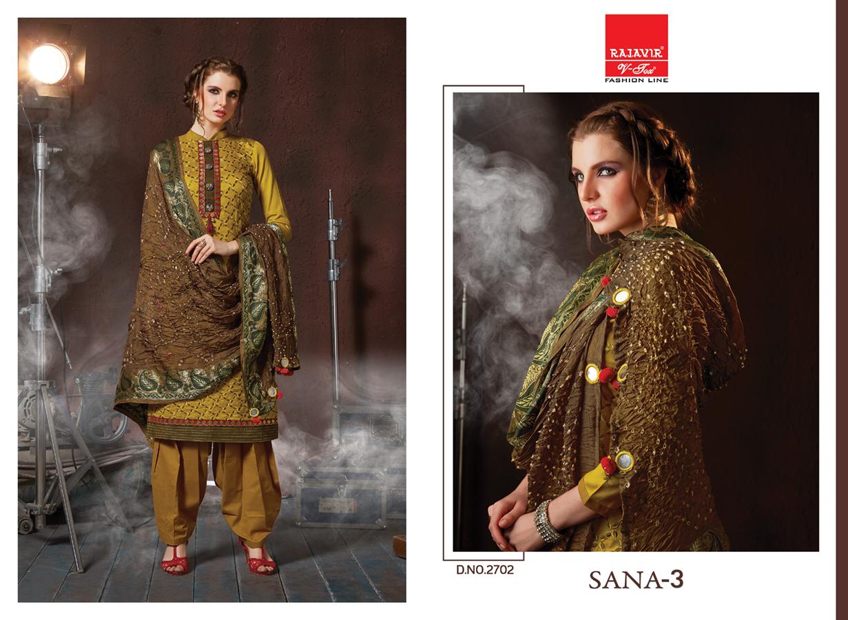 Sana Vol-3 By Rajavir Fashion Line 2701 To 2709 Series Beautiful Stylish Designer Embroidered Party Wear Glace Cotton Embroidered Dresses At Wholesale Price