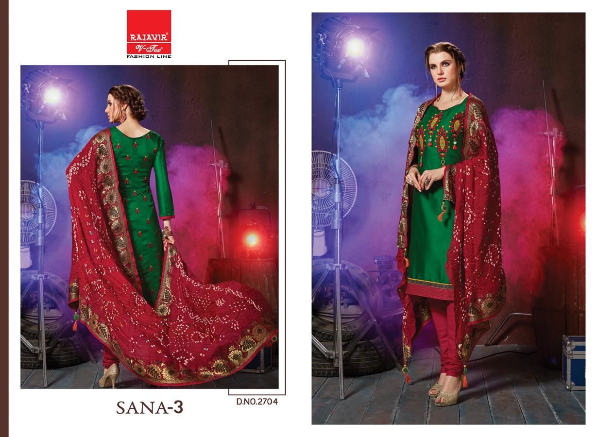 Sana Vol-3 By Rajavir Fashion Line 2701 To 2709 Series Beautiful Stylish Designer Embroidered Party Wear Glace Cotton Embroidered Dresses At Wholesale Price