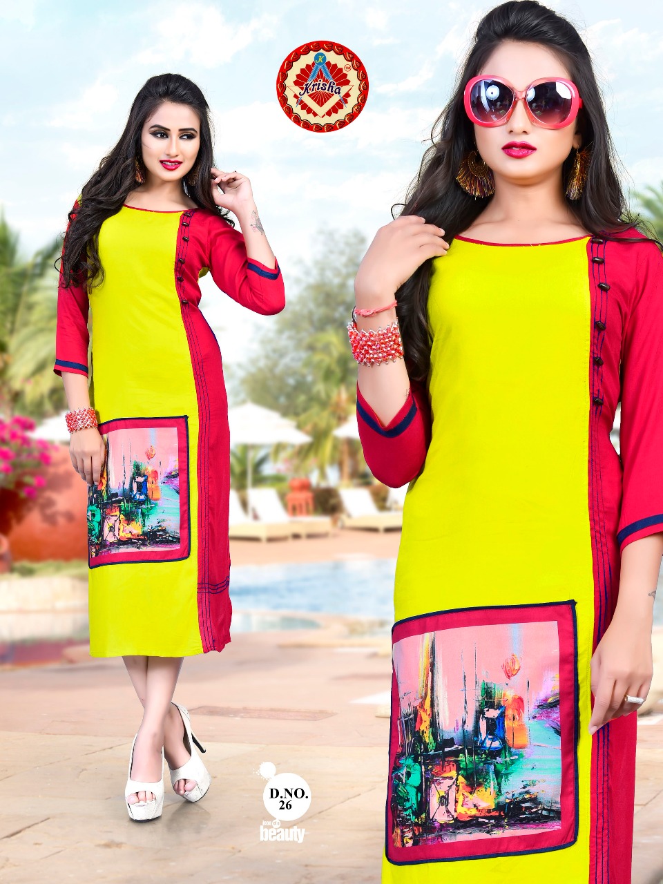 Sana By Krisha 21 To 26 Series Beautiful Stylish Fancy Colorful Casual Wear & Ethnic Wear & Ready To Wear Heavy Rayon Kurtis At Wholesale Price