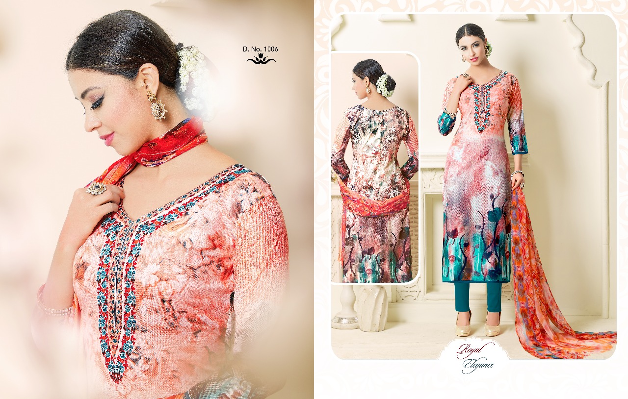 Sanaya By Kalyan Prints 1001 To 1008 Series Beautiful Stylish Fancy Colorful Casual Wear & Ethnic Wear Collection Pure Cambric Cotton Printed Dresses At Wholesale Price