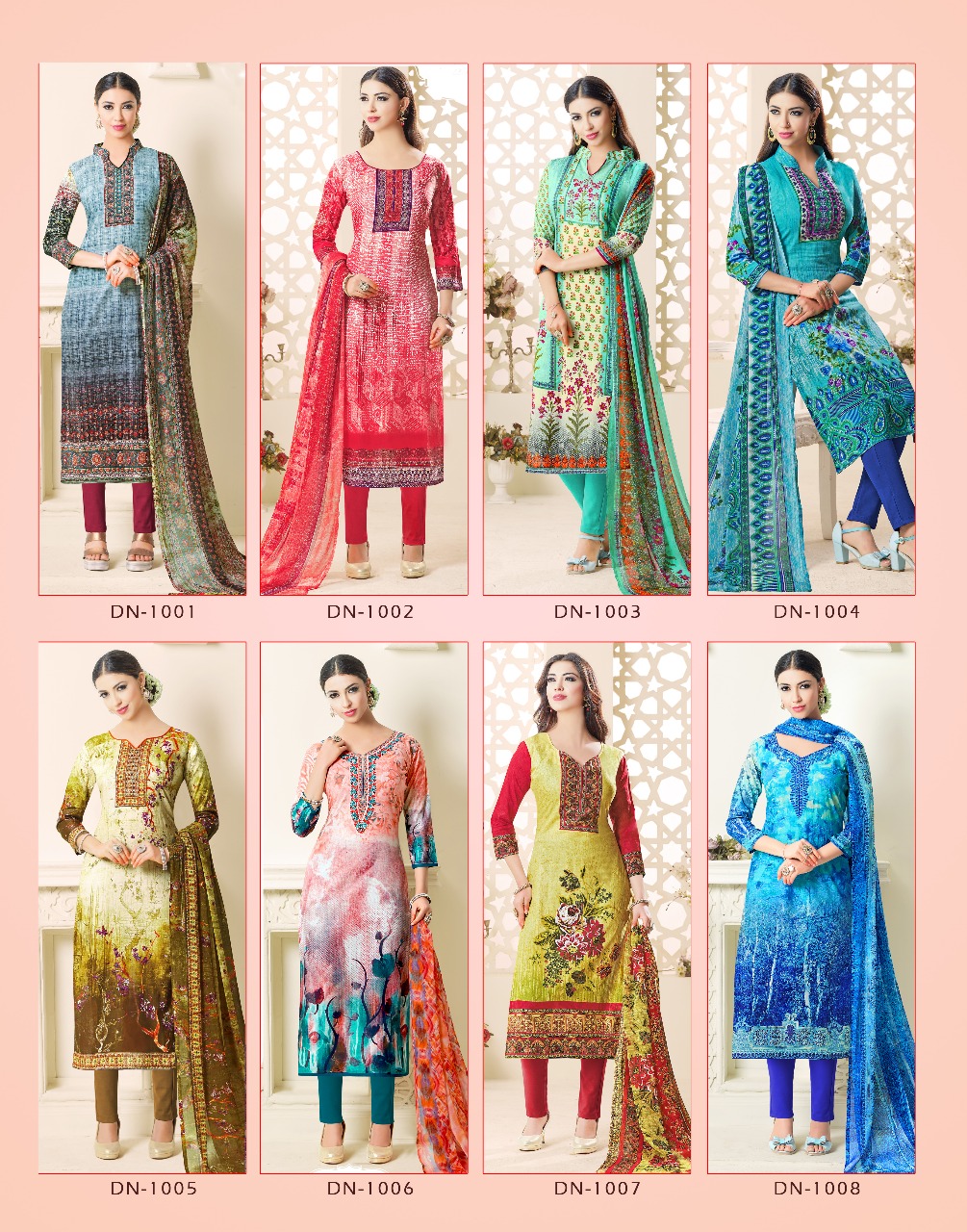Sanaya By Kalyan Prints 1001 To 1008 Series Beautiful Stylish Fancy Colorful Casual Wear & Ethnic Wear Collection Pure Cambric Cotton Printed Dresses At Wholesale Price