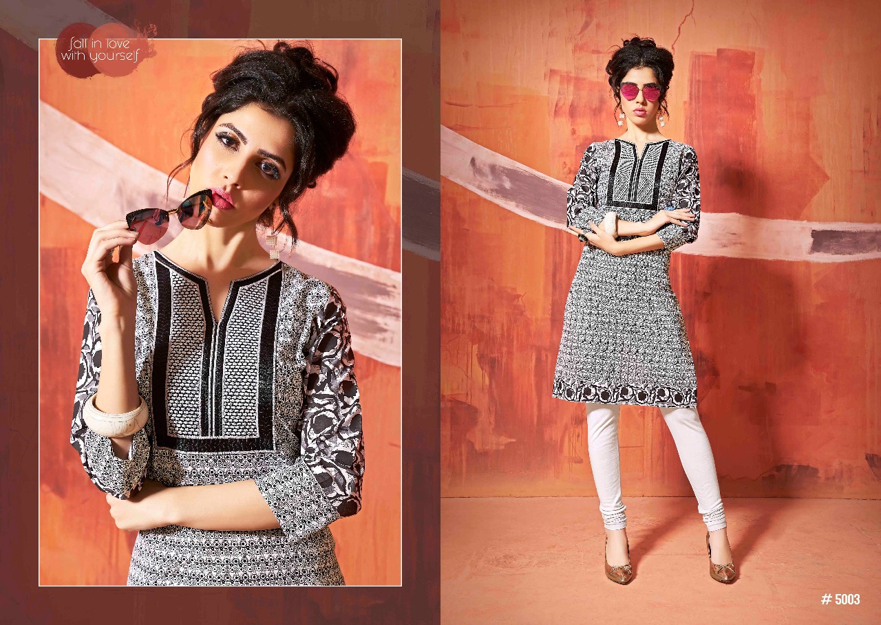 Sandy Vol-5 By Sweety Fashion 5001 To 5012 Series Stylish Fancy Colorful Beautiful Summer Collection Casual Wear & Ethnic Wear Cotton Printed Kurtis At Wholesale Price