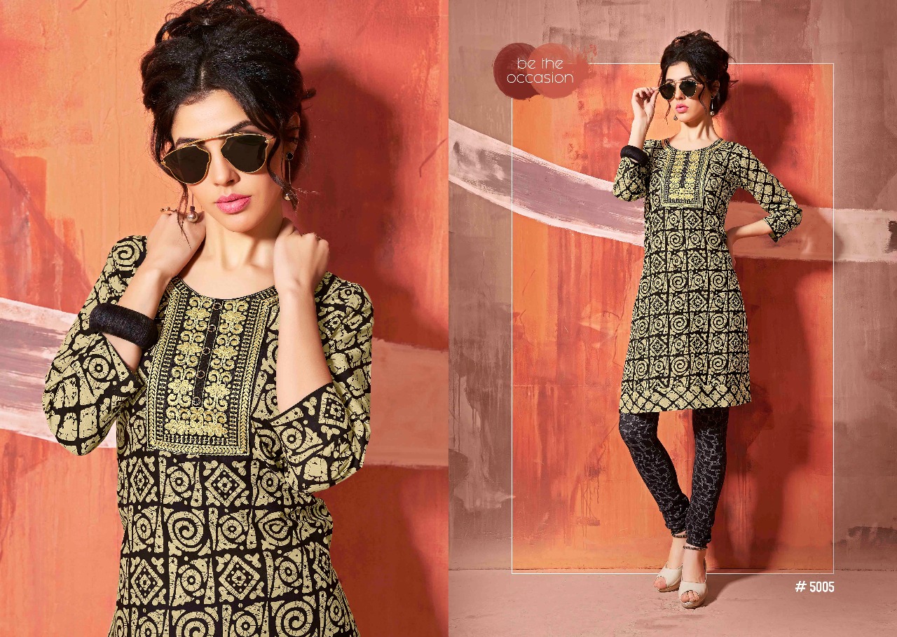 Sandy Vol-5 By Sweety Fashion 5001 To 5012 Series Stylish Fancy Colorful Beautiful Summer Collection Casual Wear & Ethnic Wear Cotton Printed Kurtis At Wholesale Price