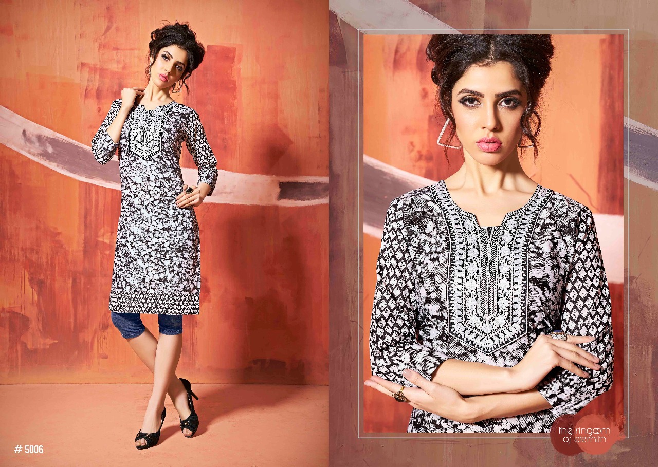 Sandy Vol-5 By Sweety Fashion 5001 To 5012 Series Stylish Fancy Colorful Beautiful Summer Collection Casual Wear & Ethnic Wear Cotton Printed Kurtis At Wholesale Price