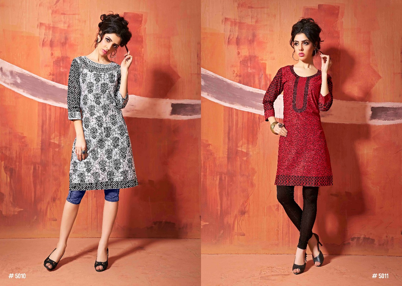 Sandy Vol-5 By Sweety Fashion 5001 To 5012 Series Stylish Fancy Colorful Beautiful Summer Collection Casual Wear & Ethnic Wear Cotton Printed Kurtis At Wholesale Price