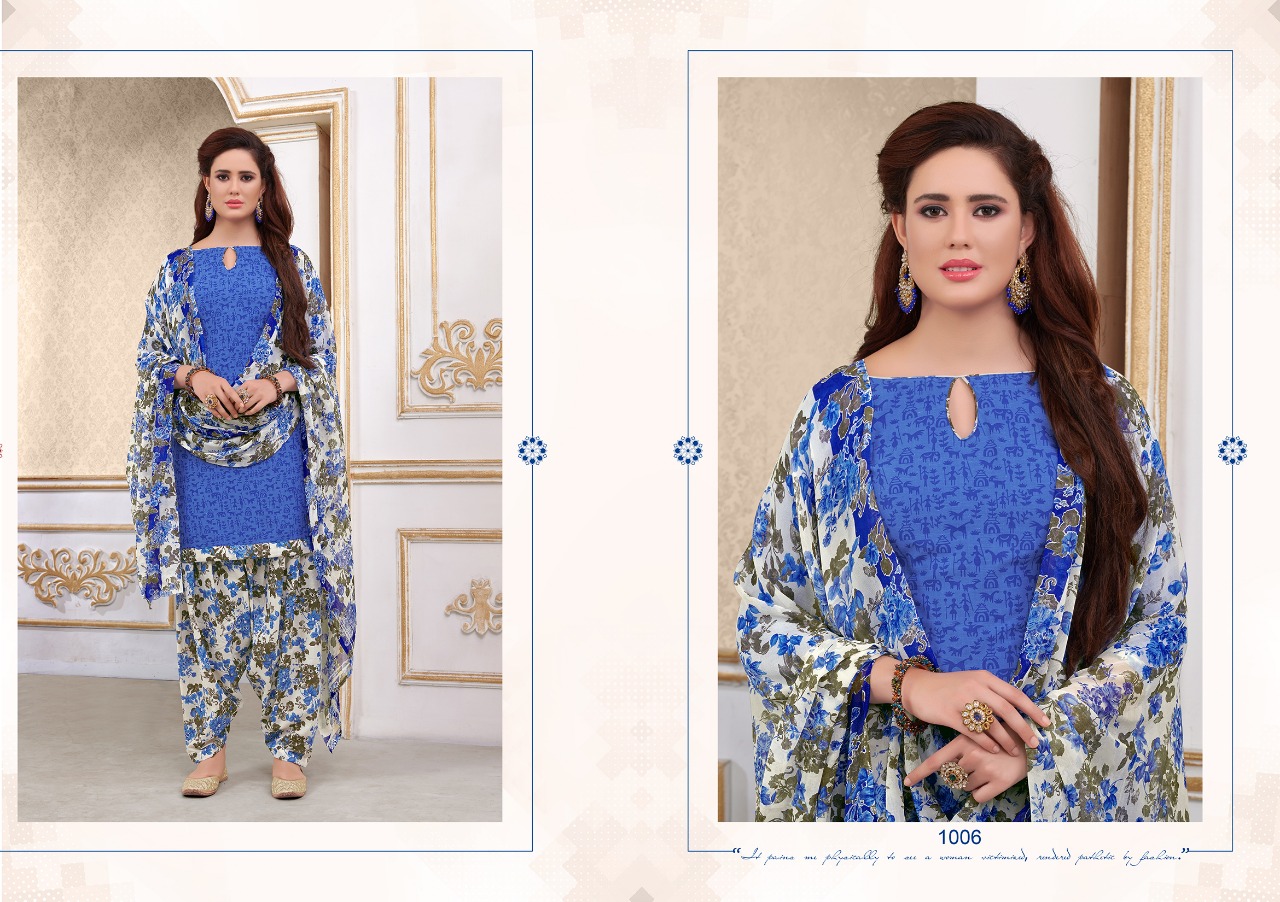 Saniya Patiyala By Ravi Creation 1001 To 1012 Series Beautiful Patiyala Suits Colorful Stylish Fancy Casual Wear & Ethnic Wear Cotton Printed Dresses At Wholesale Price