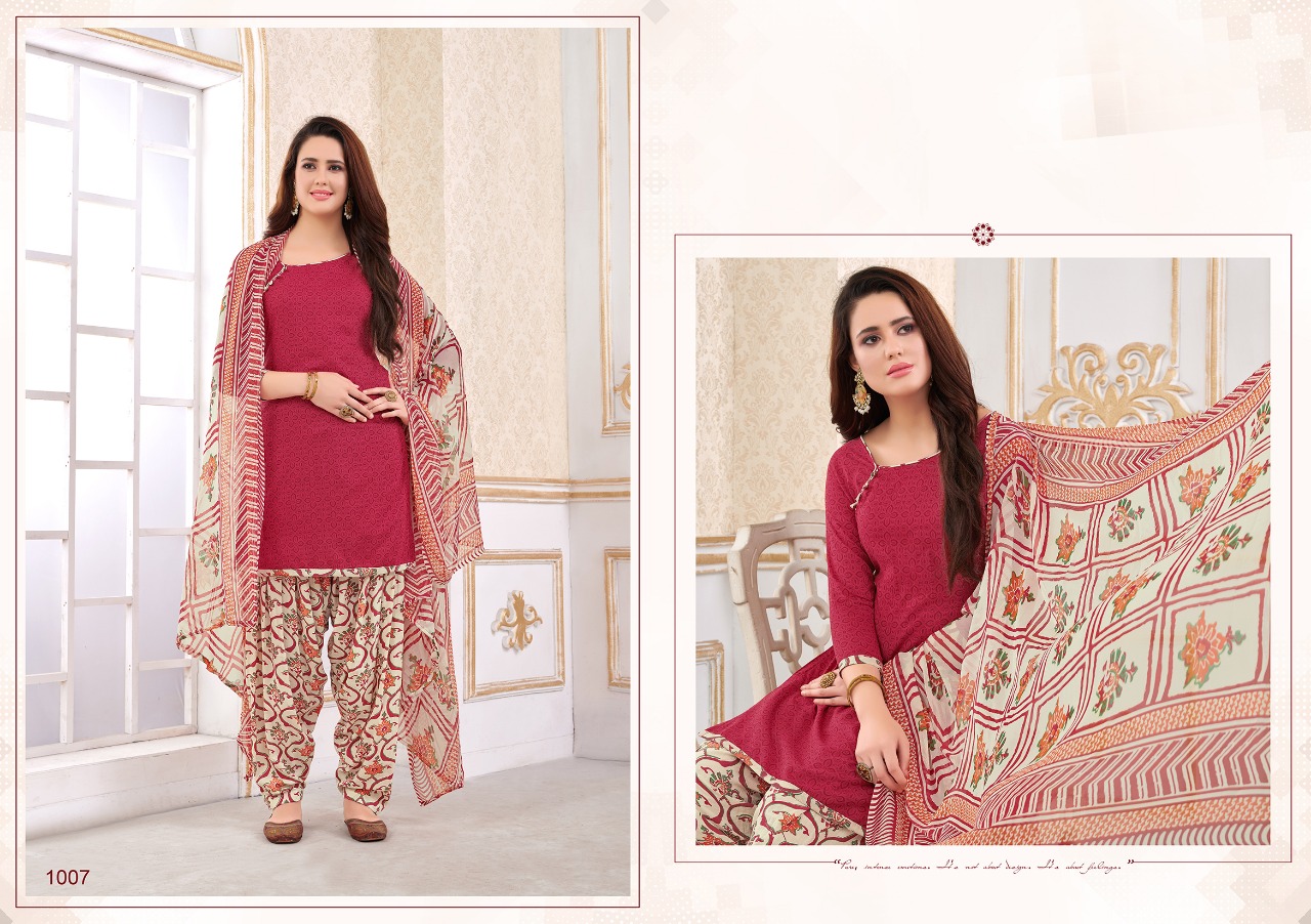 Saniya Patiyala By Ravi Creation 1001 To 1012 Series Beautiful Patiyala Suits Colorful Stylish Fancy Casual Wear & Ethnic Wear Cotton Printed Dresses At Wholesale Price